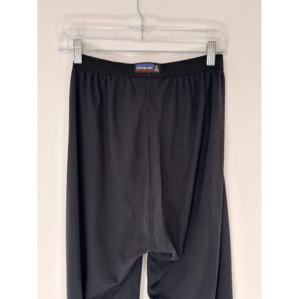 Patagonia Capilene Base Layer Bottoms Pants Men's Black Pull‎ On Stretch Large